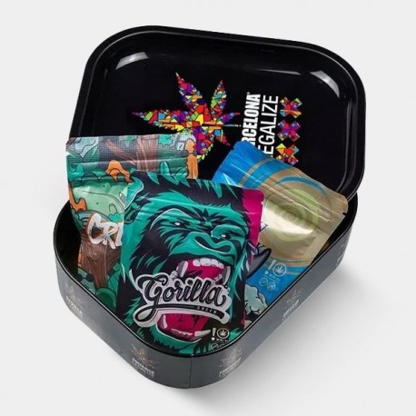 Pack CBD Outdoor Selection + Caja de Metal con Bandeja de Liar 'Legalize'